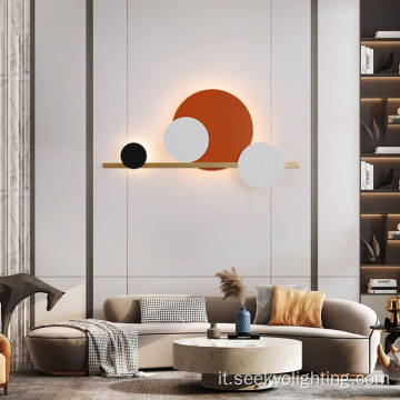 Luce muro di sfondo moderno decorativo oro arancione